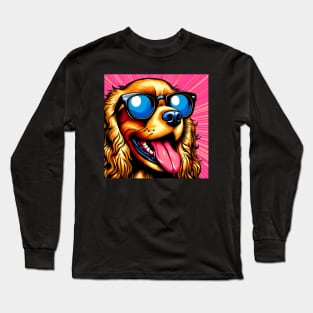 Dog Wearing Sunglasses Long Sleeve T-Shirt